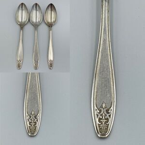 1929 LADY DORIS Silver Plate PRINCESS 6" Teaspoons Set of 3 International Silver